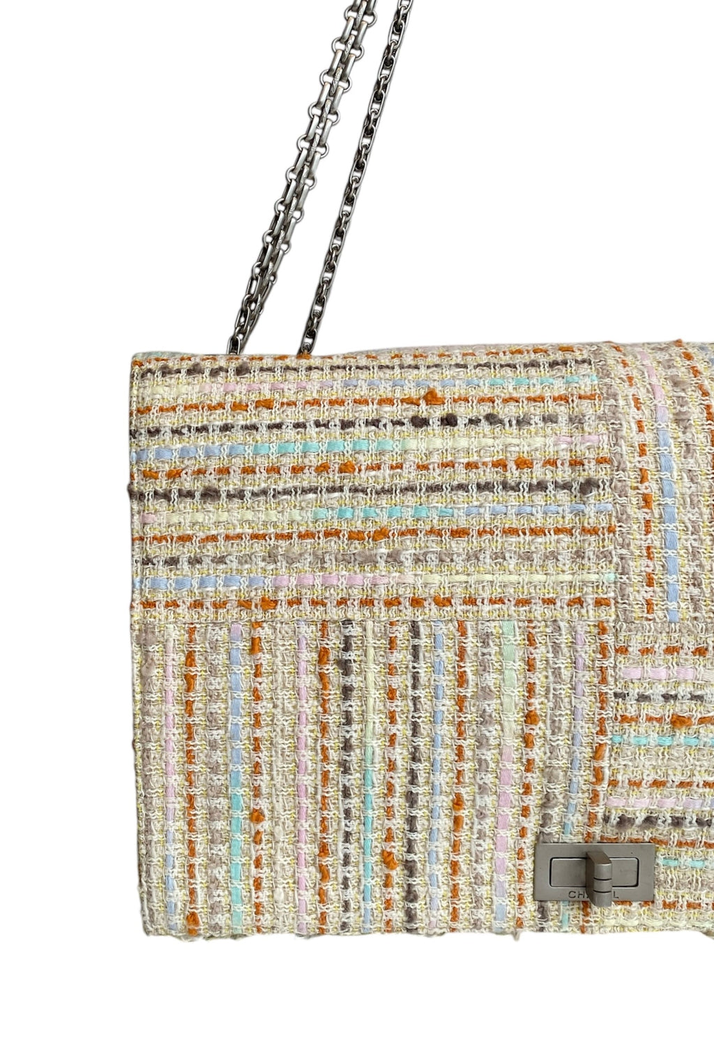 Chanel Vintage Multicolour Tweed Re-issue 2.55