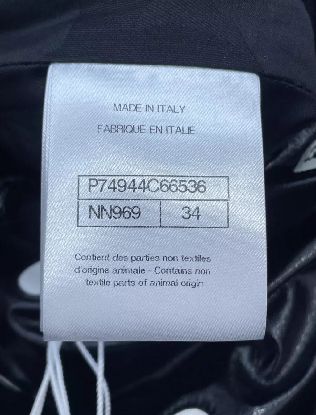 Chanel 23S black & white leather dress