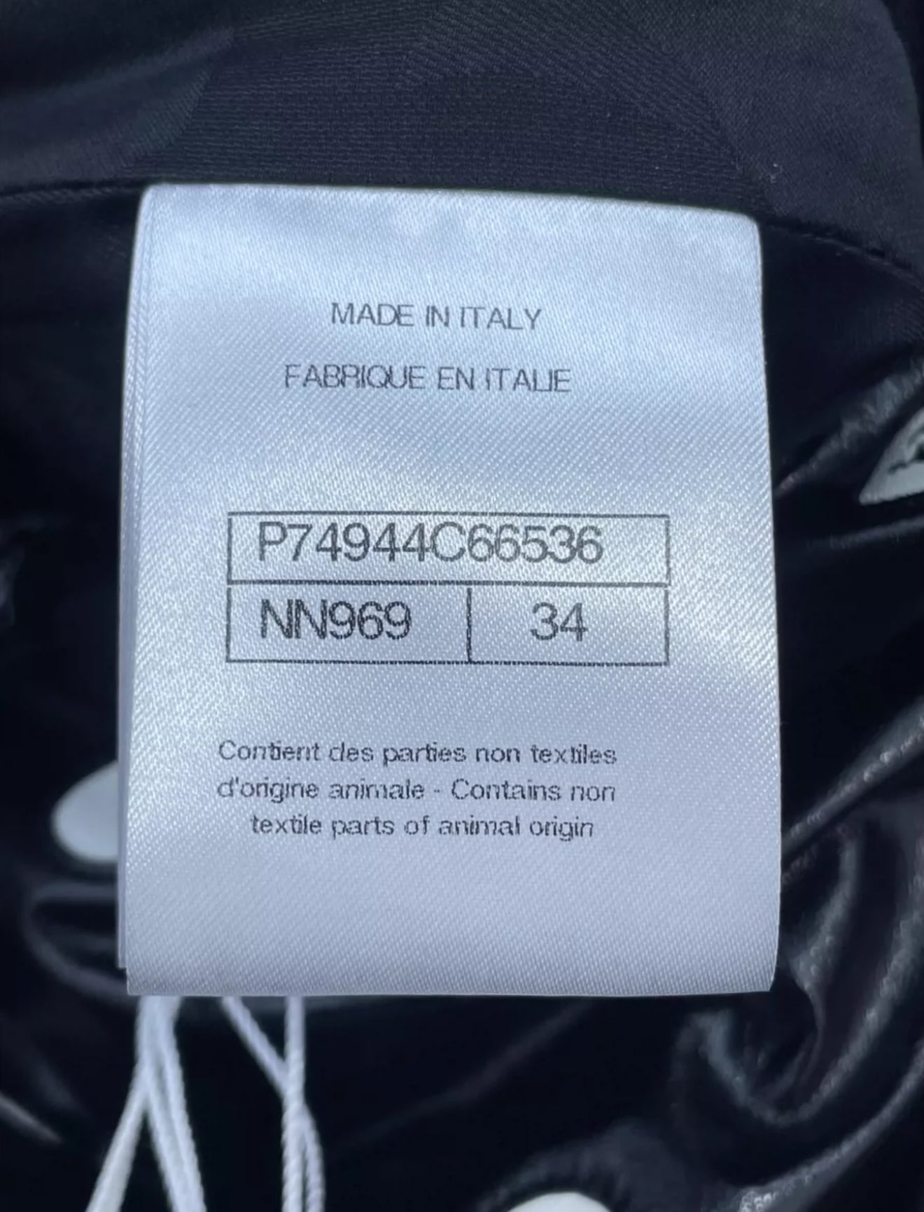 Chanel 23S black & white leather dress