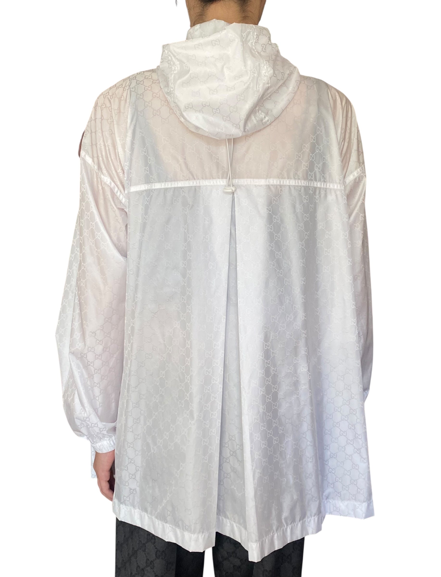 Gucci White Nylon GG Monogram Windbreaker - IT 42