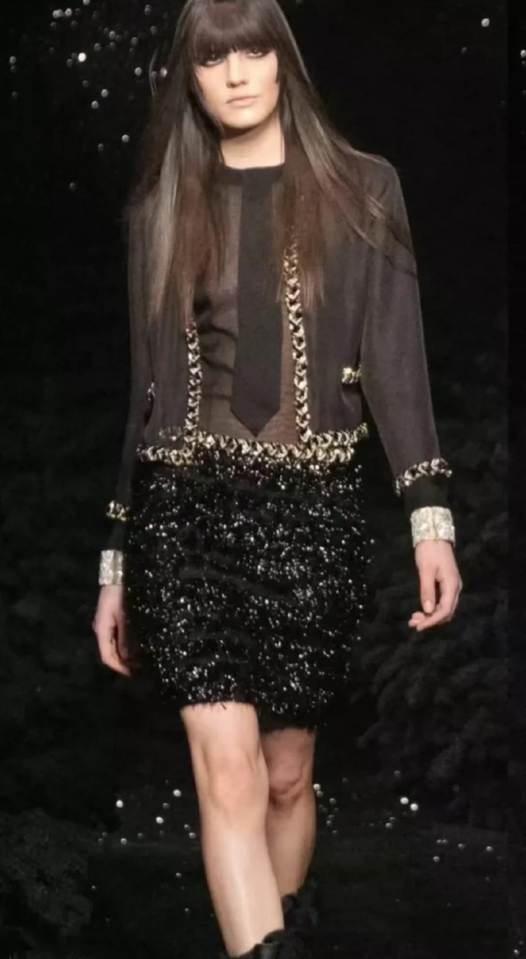 Chanel 21K black and silk organza Jacket and Dress