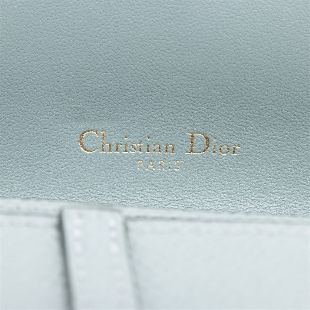 Dior Saddle Wallet with Chain Cloud Blue