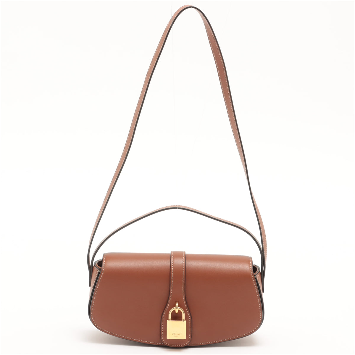 Celine Clutch on Strap Tabou Brown/Tan