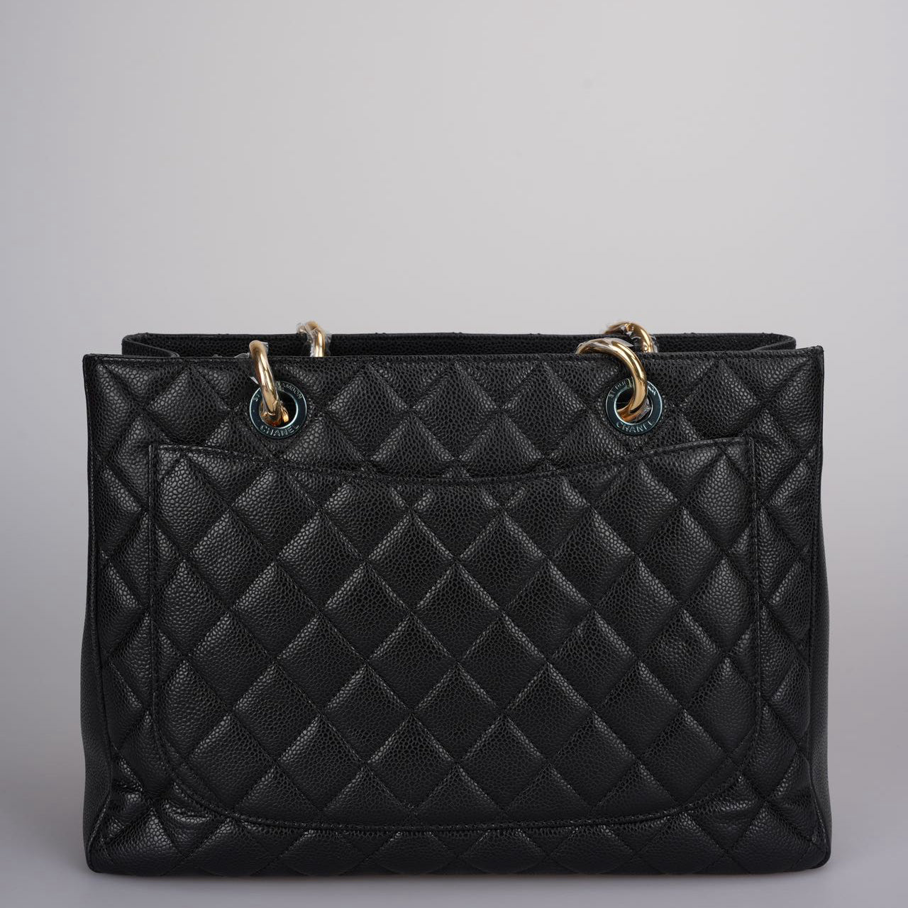 Chanel Grand Shopping Tote Black GST Bag in Caviar Leather with Gold Hardware