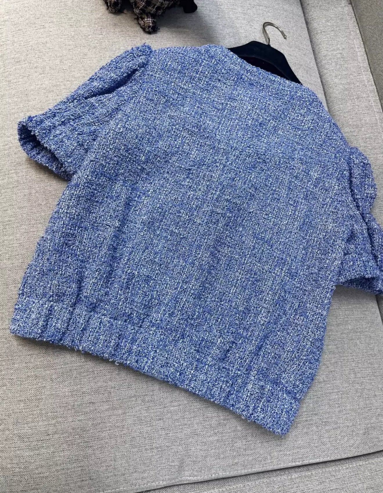 Chanel 24P Blue tweed igan