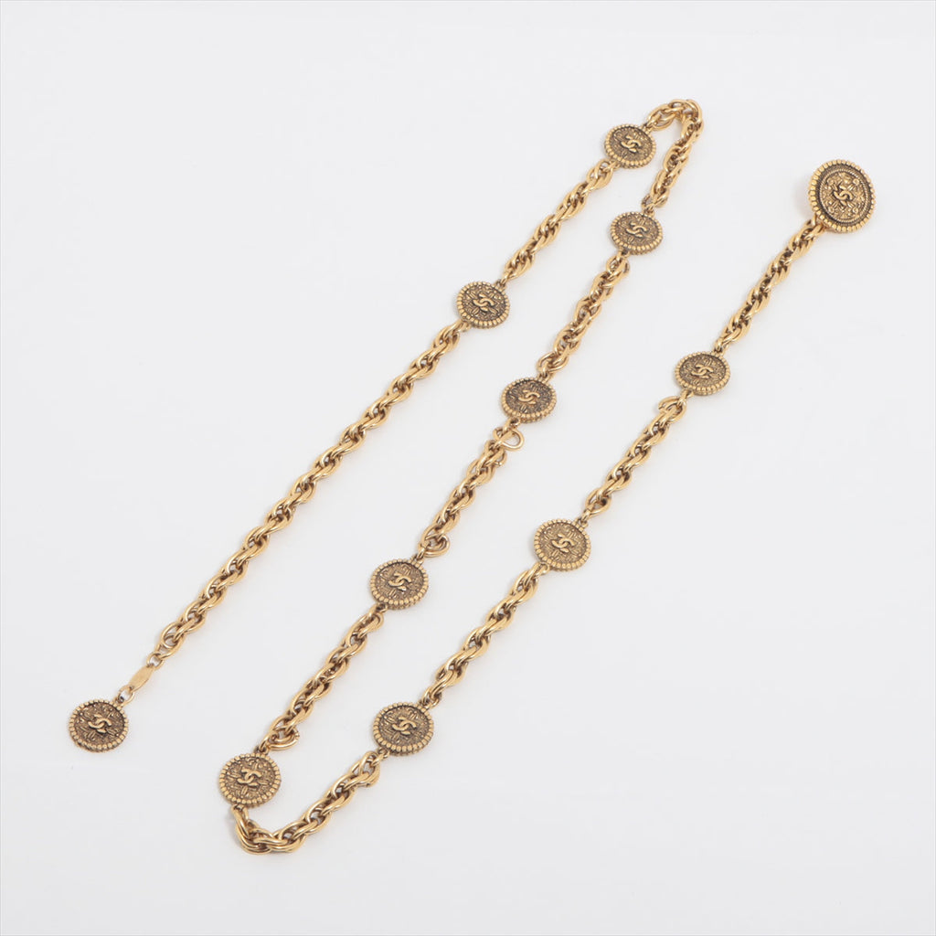 Chanel Coco Brushed Gold Belt 90cm