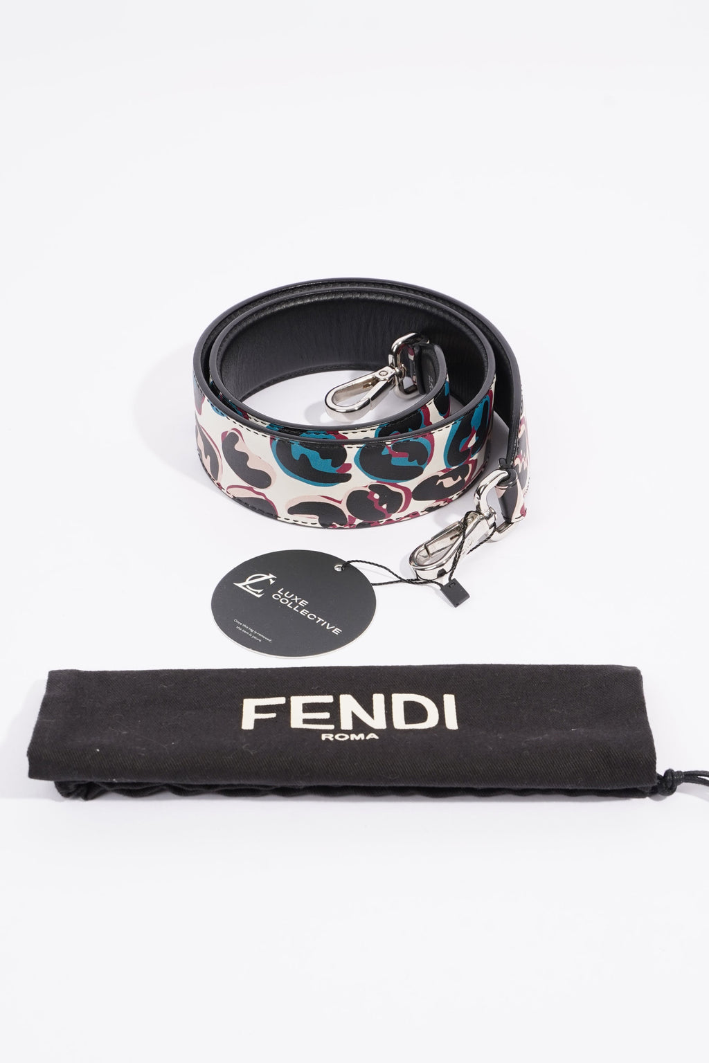 Fendi Strap You Multi FF Print / Black Leather