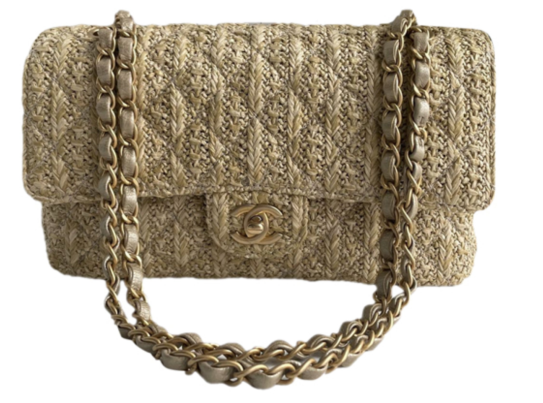 Chanel Rare Raffia Medium Classic