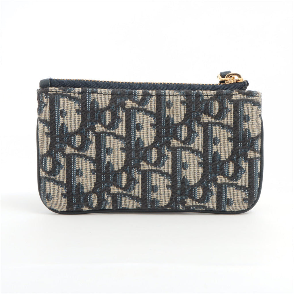 Dior Oblique Navy Canvas Key Pouch