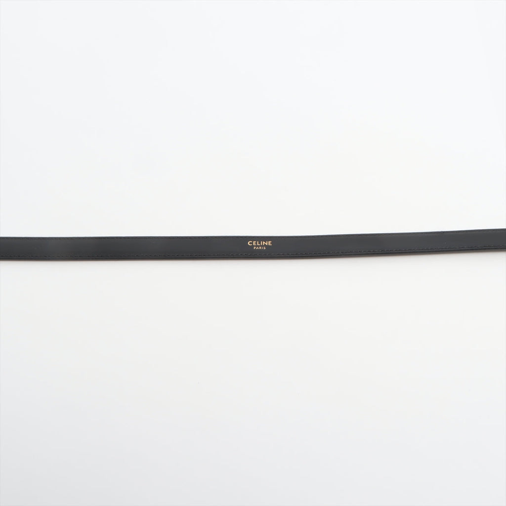 Celine Triomphe Black Leather Belt 75cm