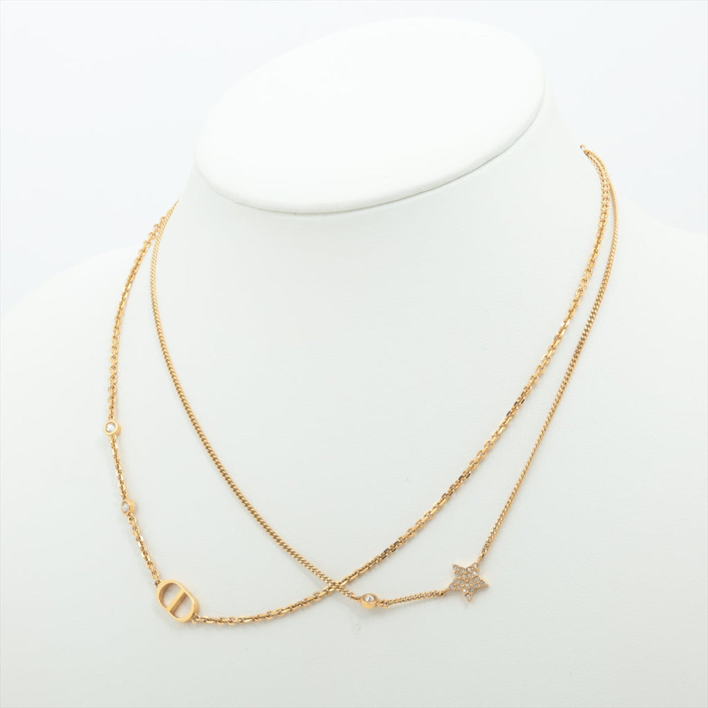 Christian Dior Star Rhinestone Gold Necklace Costume Jewellery