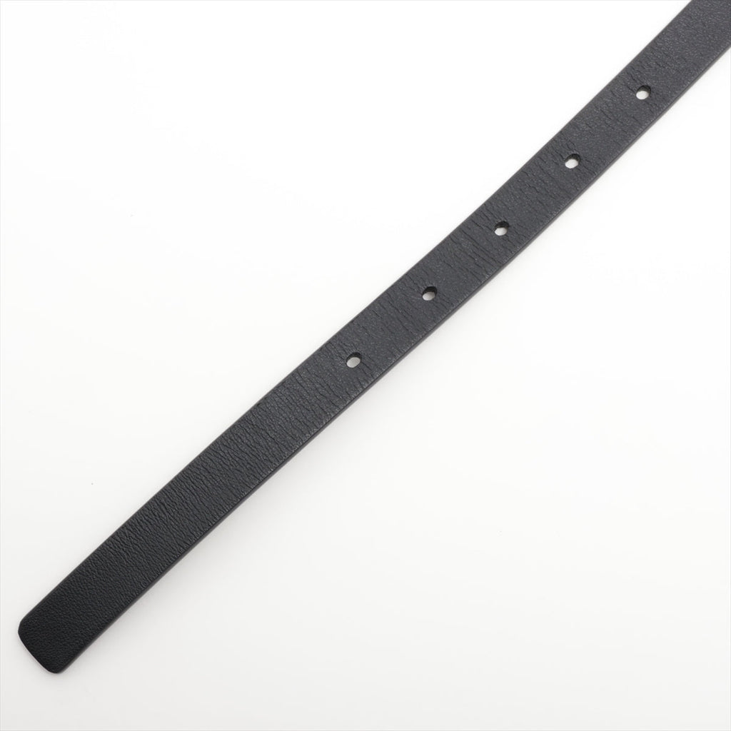 Dior CD Rhinestone Gold Black Belt 70cm