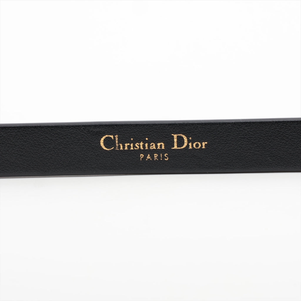Dior CD Rhinestone Gold Black Belt 70cm