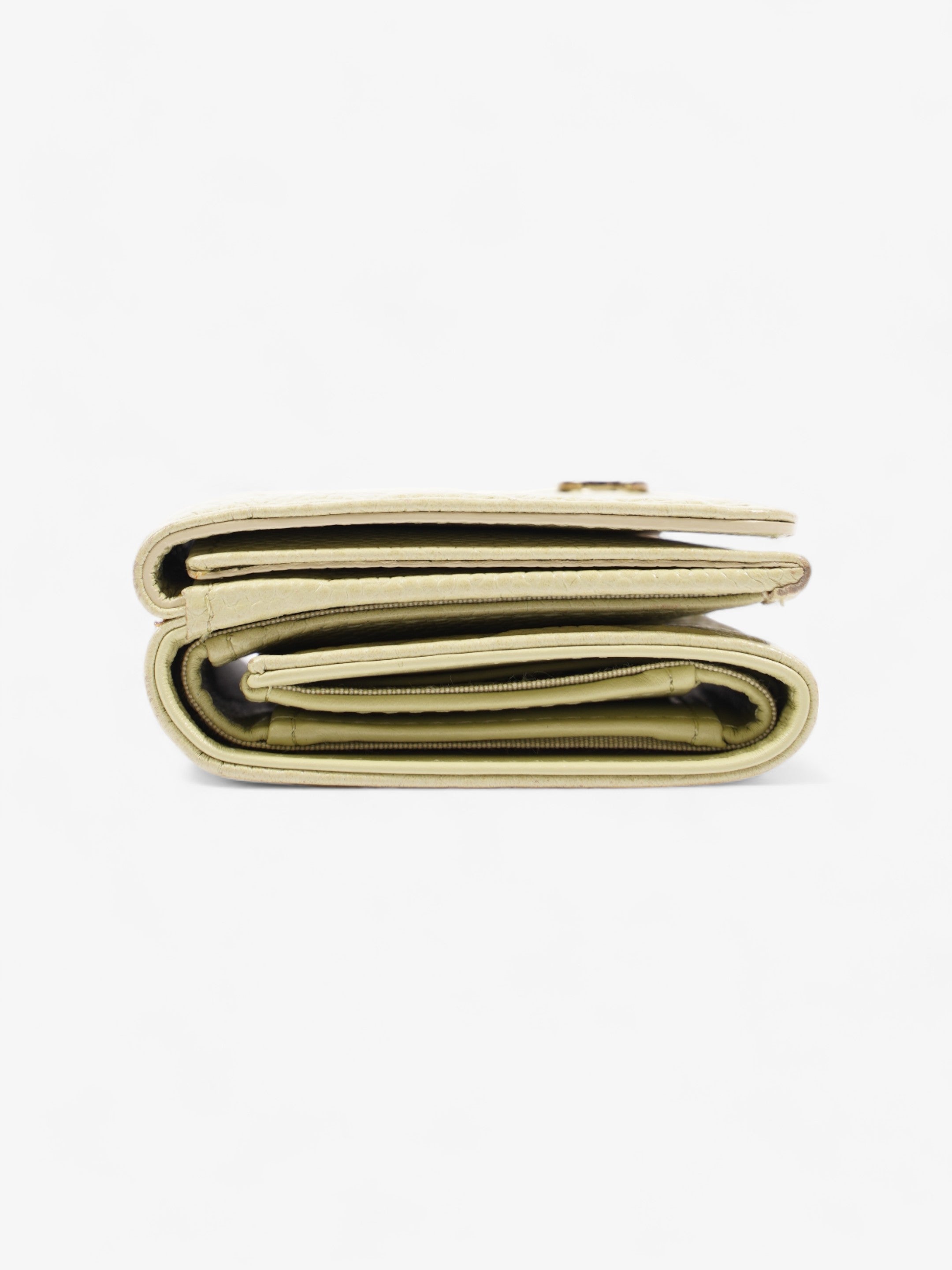Chanel Camelia Wallet Beige Caviar Leather