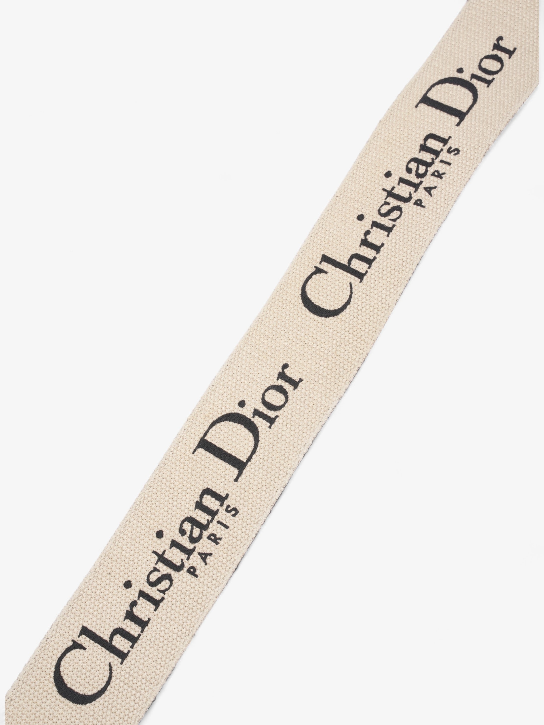 Christian Dior Shoulder Strap Beige / Navy Canvas