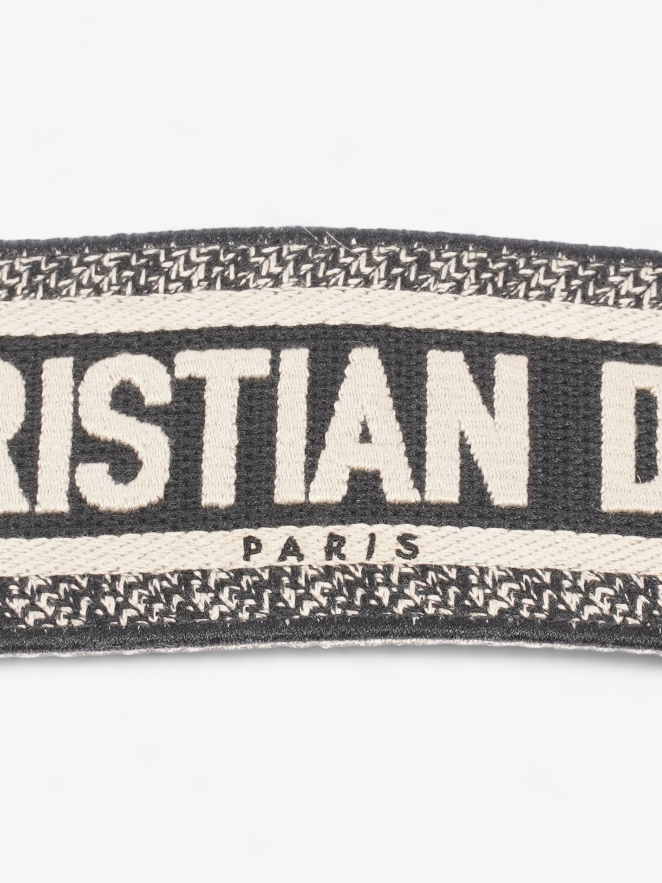 Christian Dior Shoulder Strap Beige / Navy Canvas