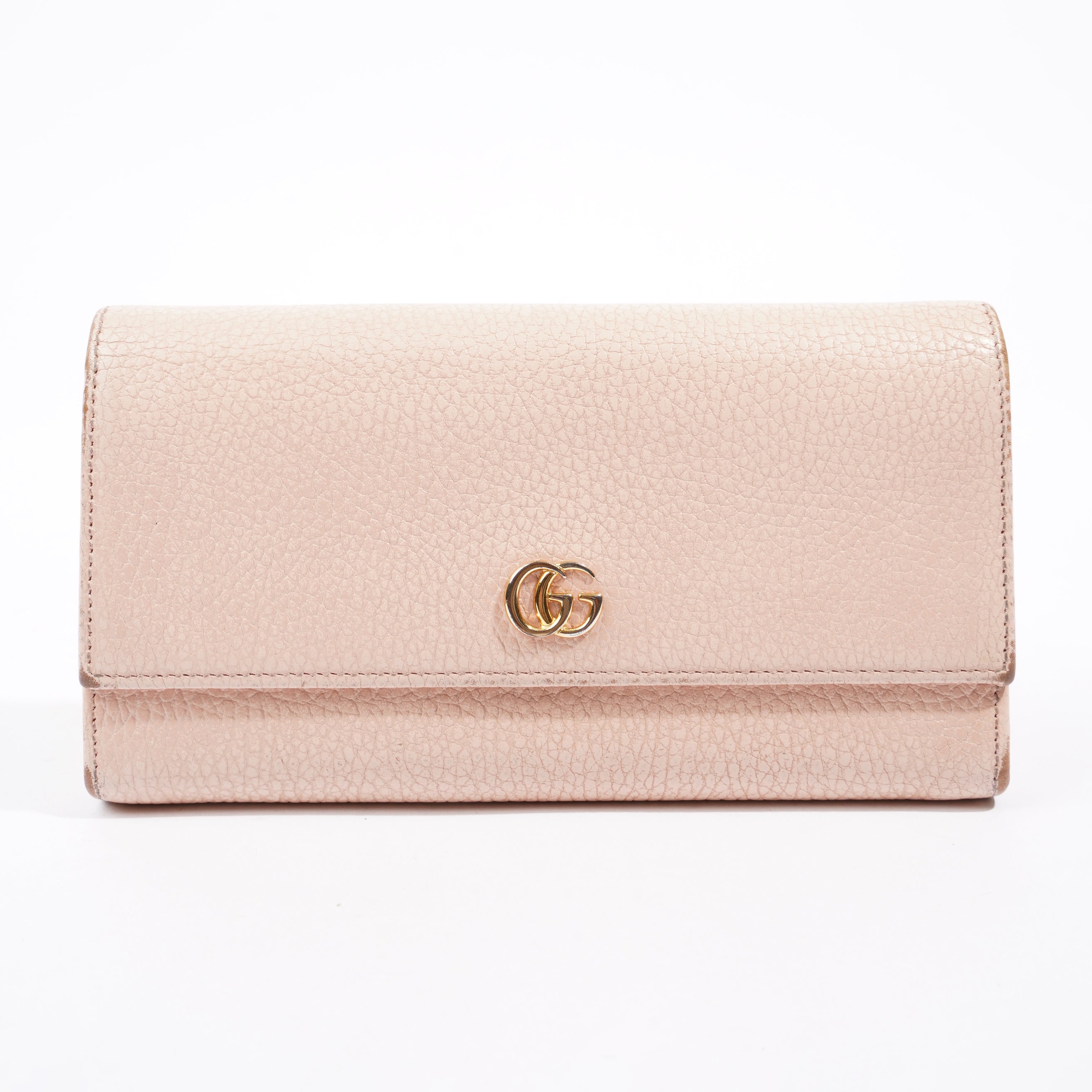 Gucci Marmont Long Wallet Pink Leather