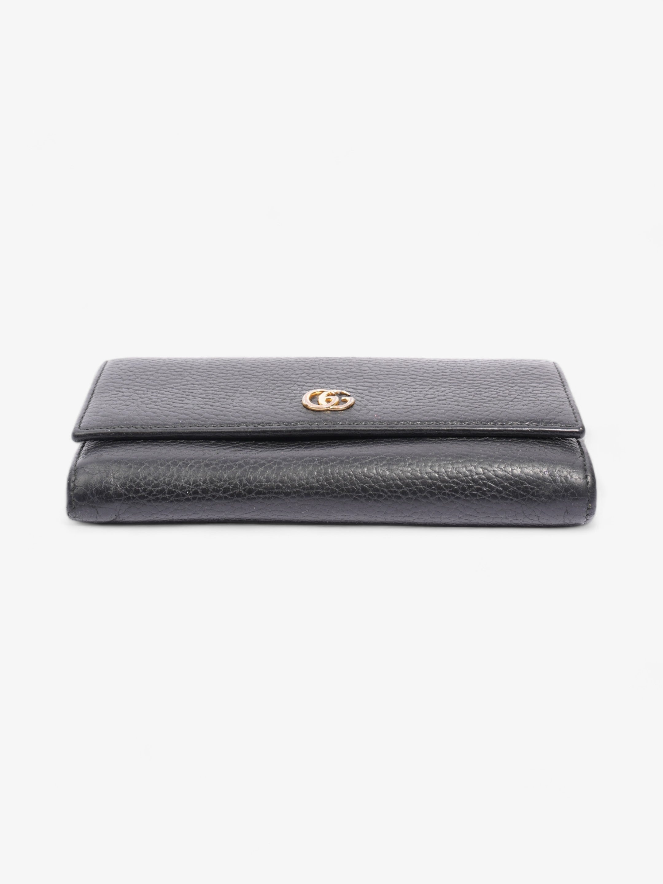 Gucci GG Marmont Continental Wallet Black Calfskin Leather