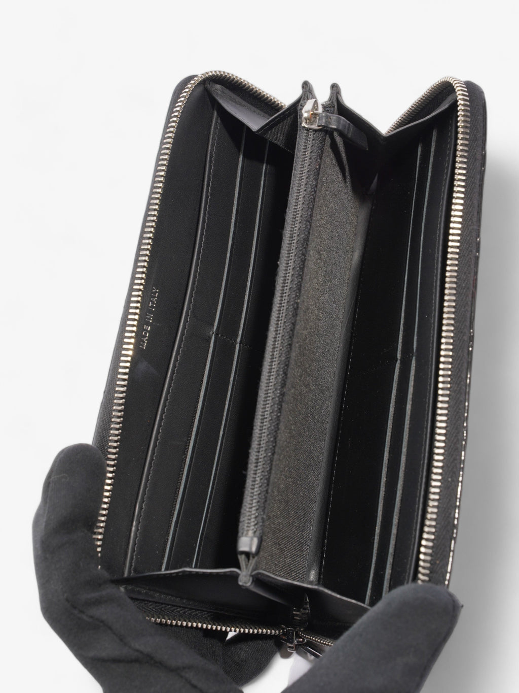 Chanel Brilliant Zip Around Wallet Black Patent Leather