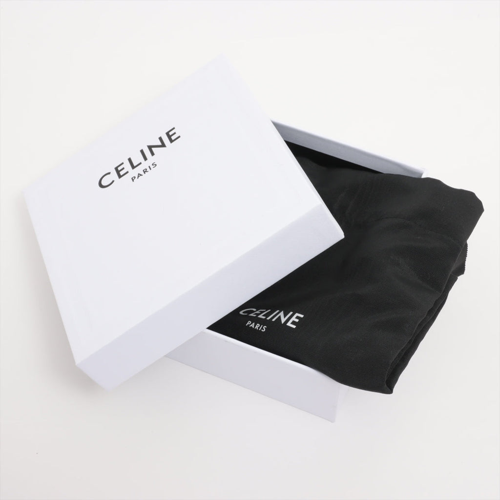 Celine Medium Triomphe Black Leather Belt Size 70