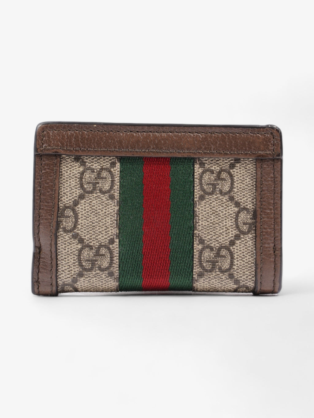 Gucci Ophidia GG French Flap Wallet GG Supreme / Red / Green Coated Canvas