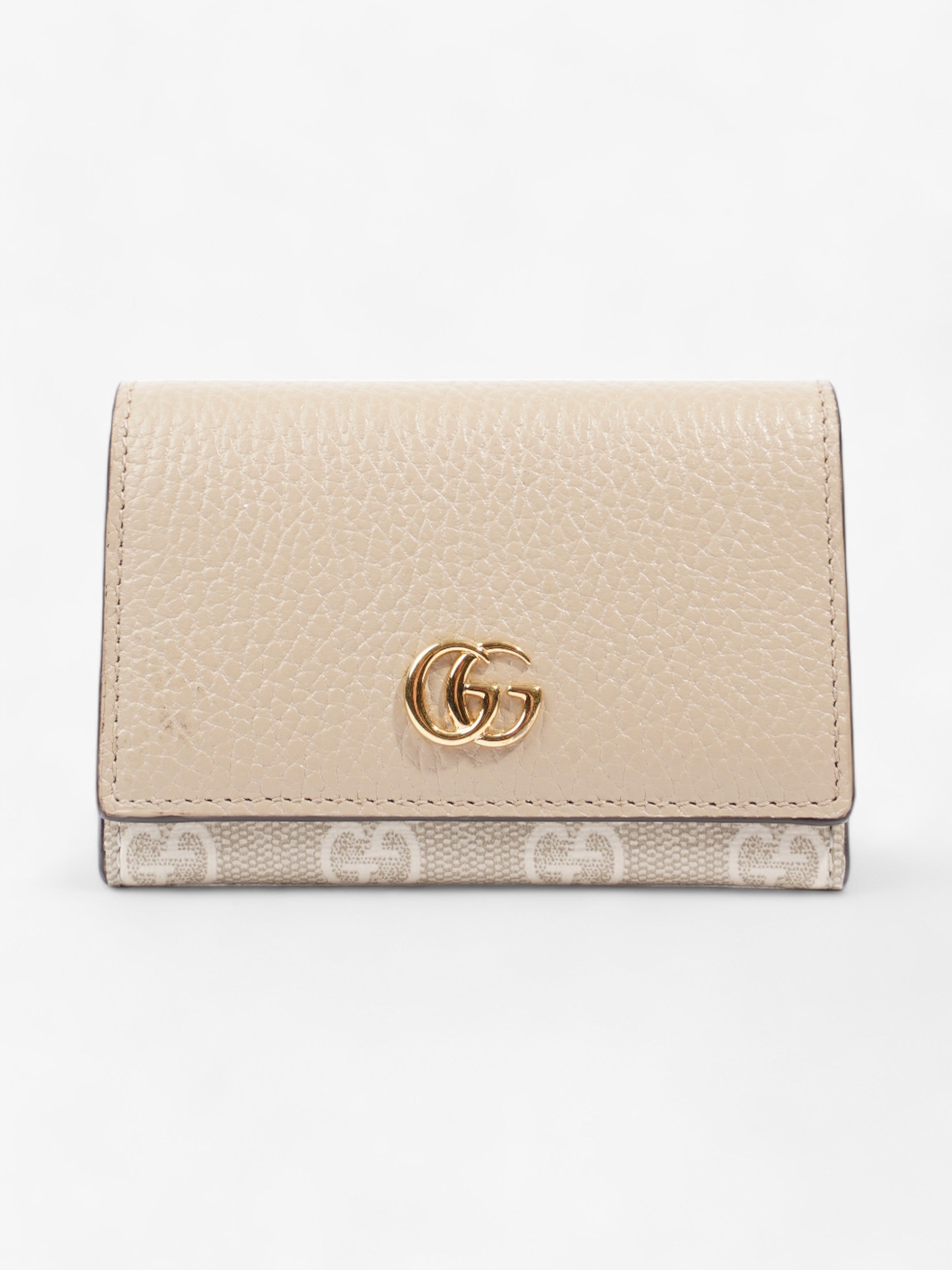 Gucci GG Marmont Wallet Beige Leather