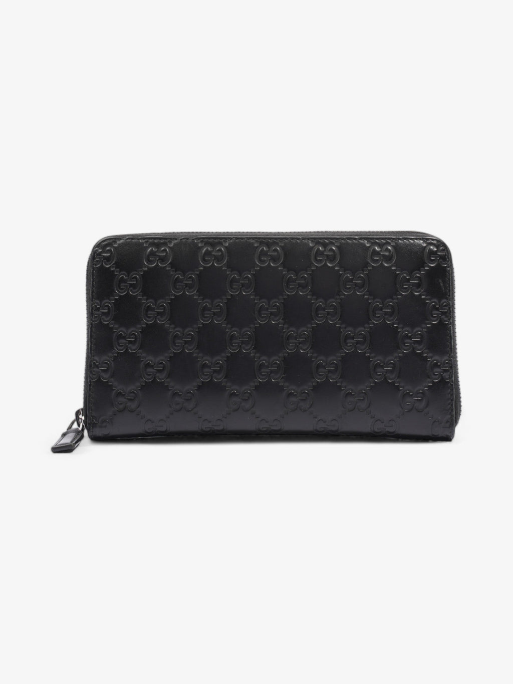 Gucci Guccissima Zip Around Wallet Black Leather