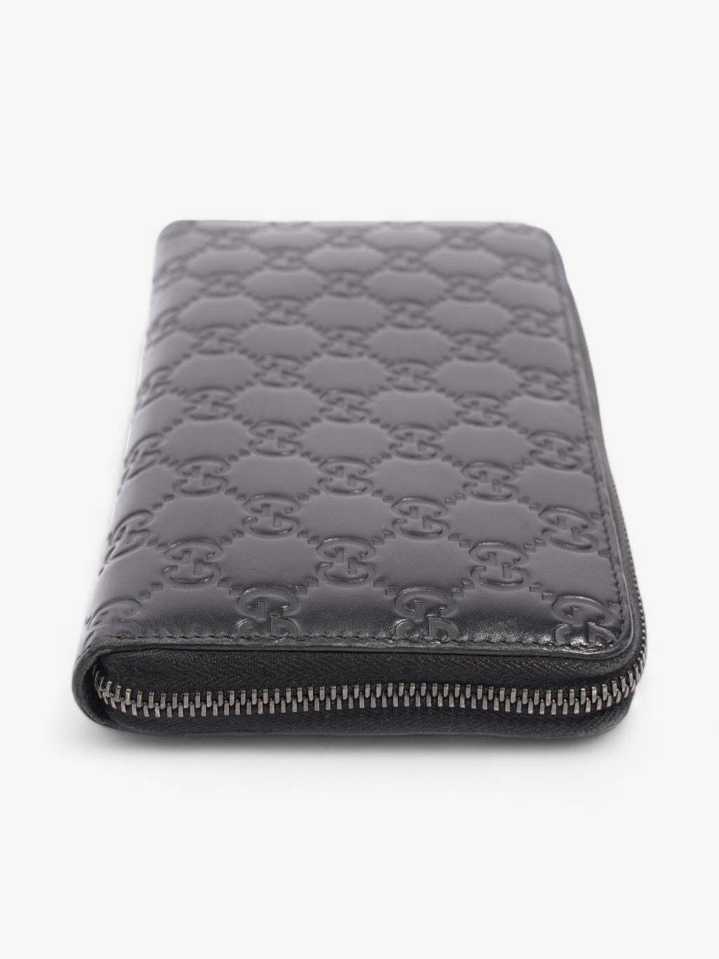Gucci Guccissima Zip Around Wallet Black Leather