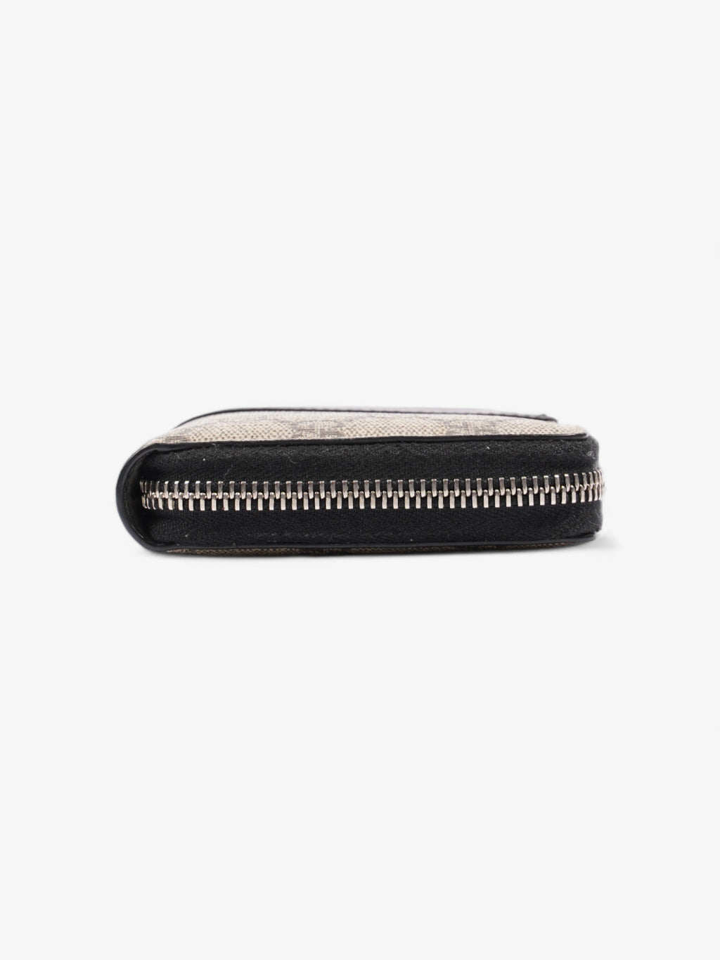 Gucci Zip Around GG Wallet Beige And Ebony GG Supreme / Black Coated Canvas