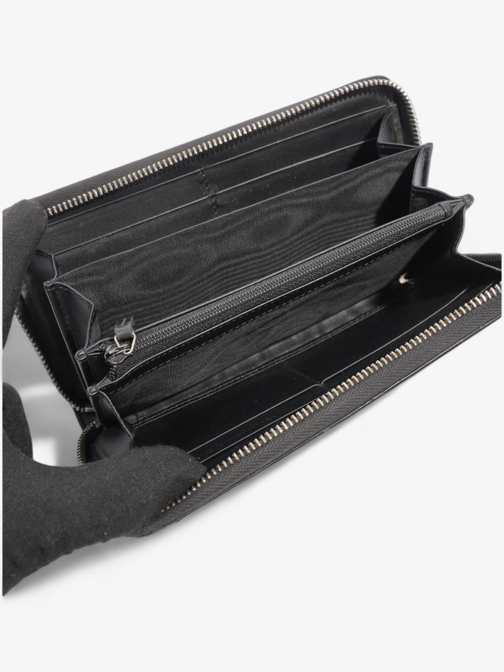 Gucci Snake Zip Around Wallet Beige And Ebony GG Supreme Coated Canvas