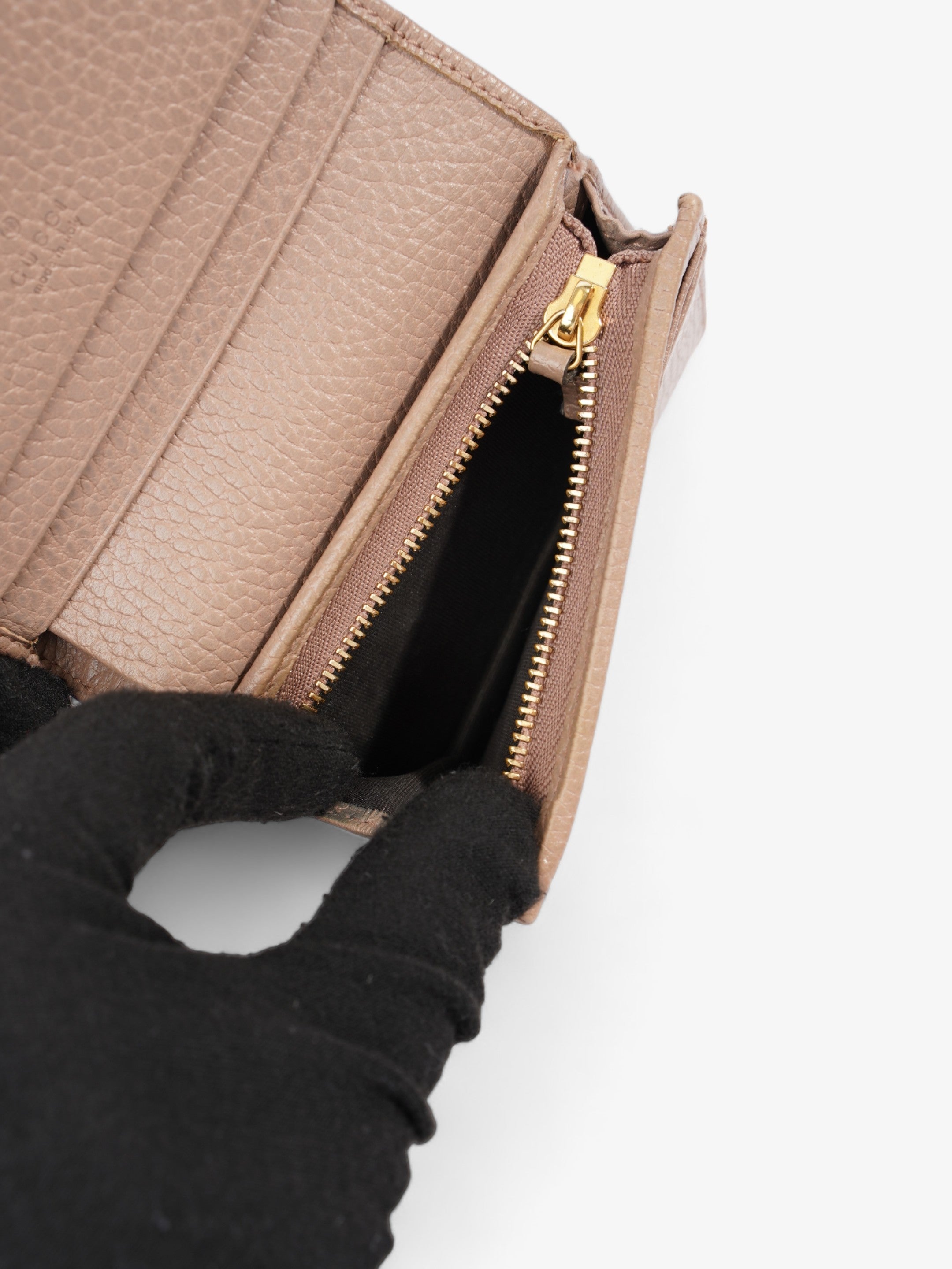 Gucci GG Marmont Wallet Beige Leather