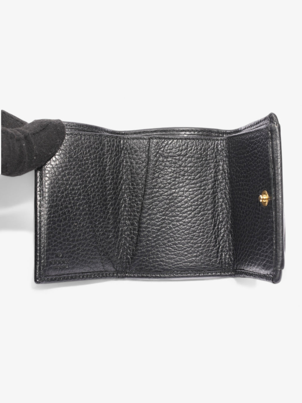 Gucci GG Marmont Trifold Wallet Black Leather