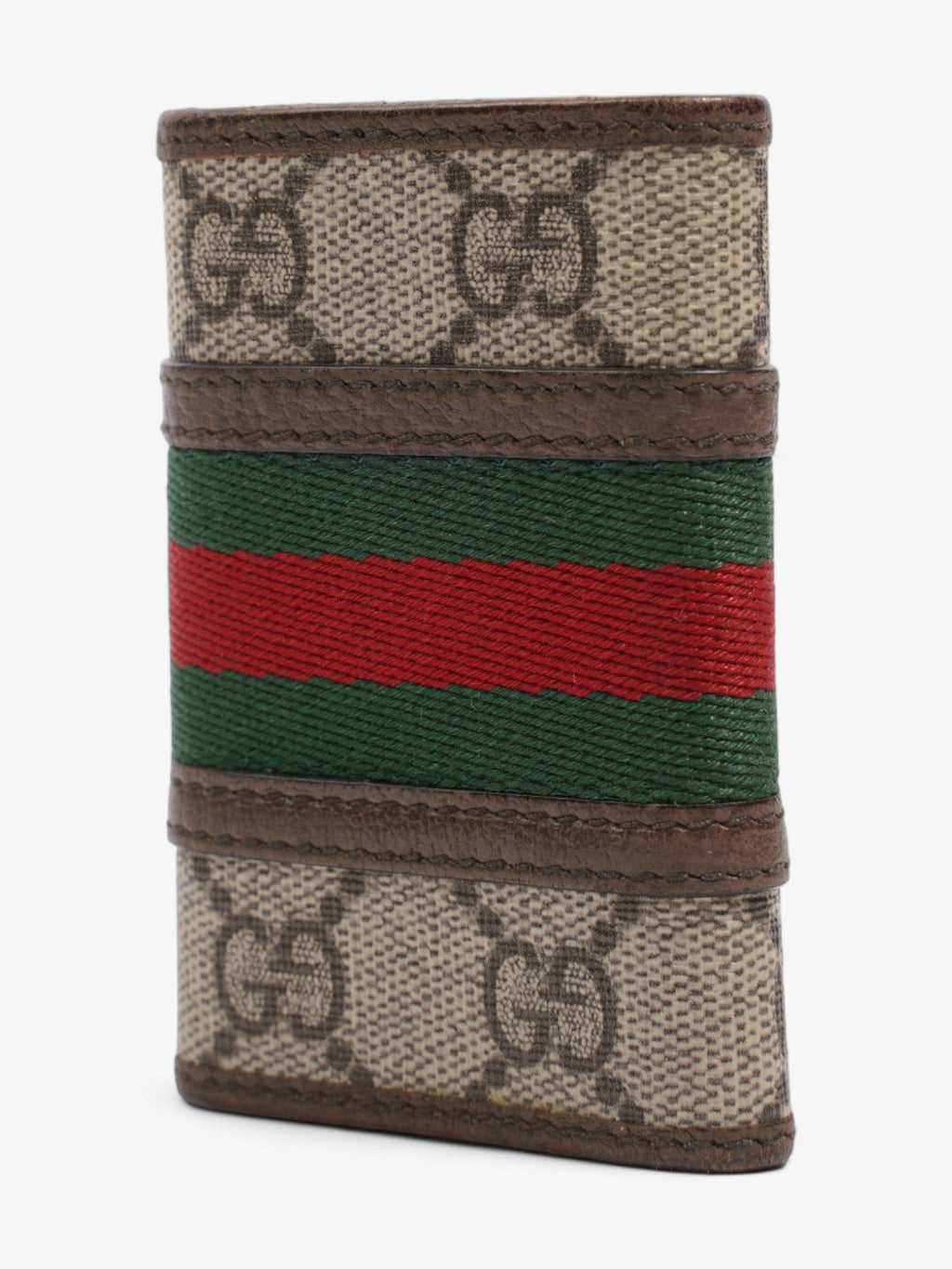 Gucci Key Case  Supreme / Green / Red Coated Canvas