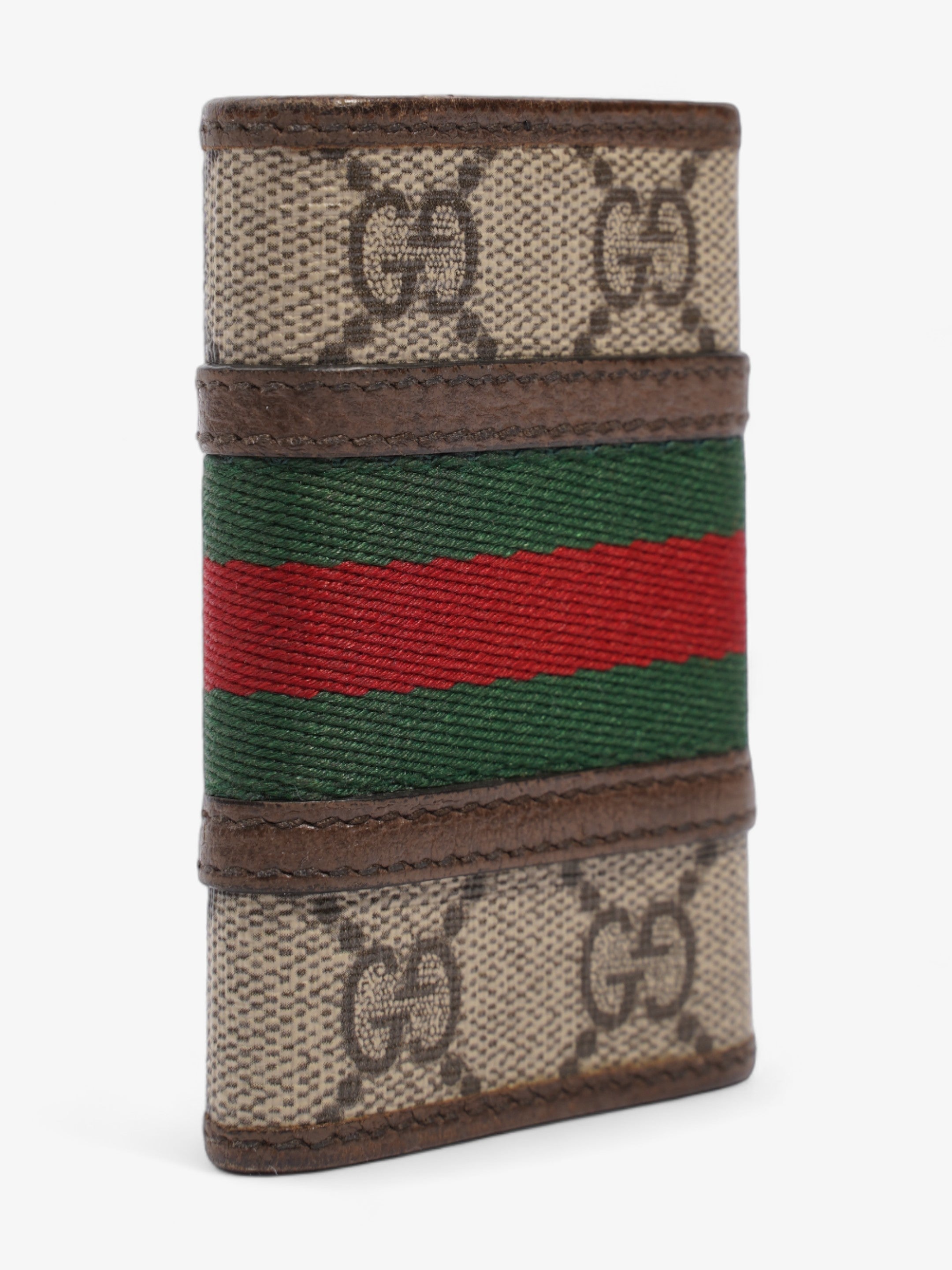 Gucci Key Case  Supreme / Green / Red Coated Canvas