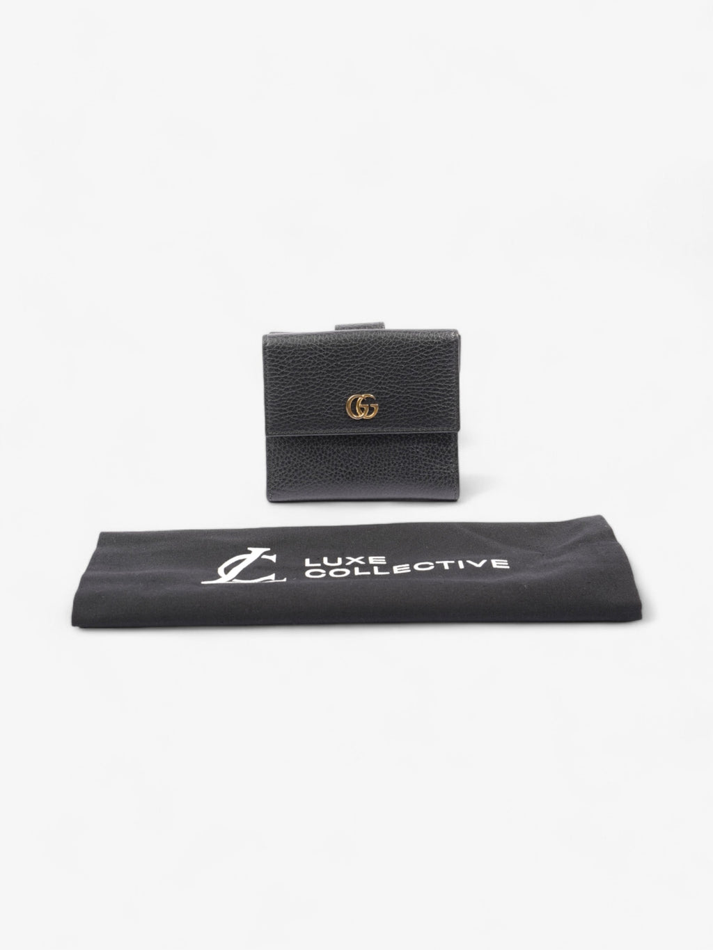 Gucci GG Marmont Compact Wallet Black Leather
