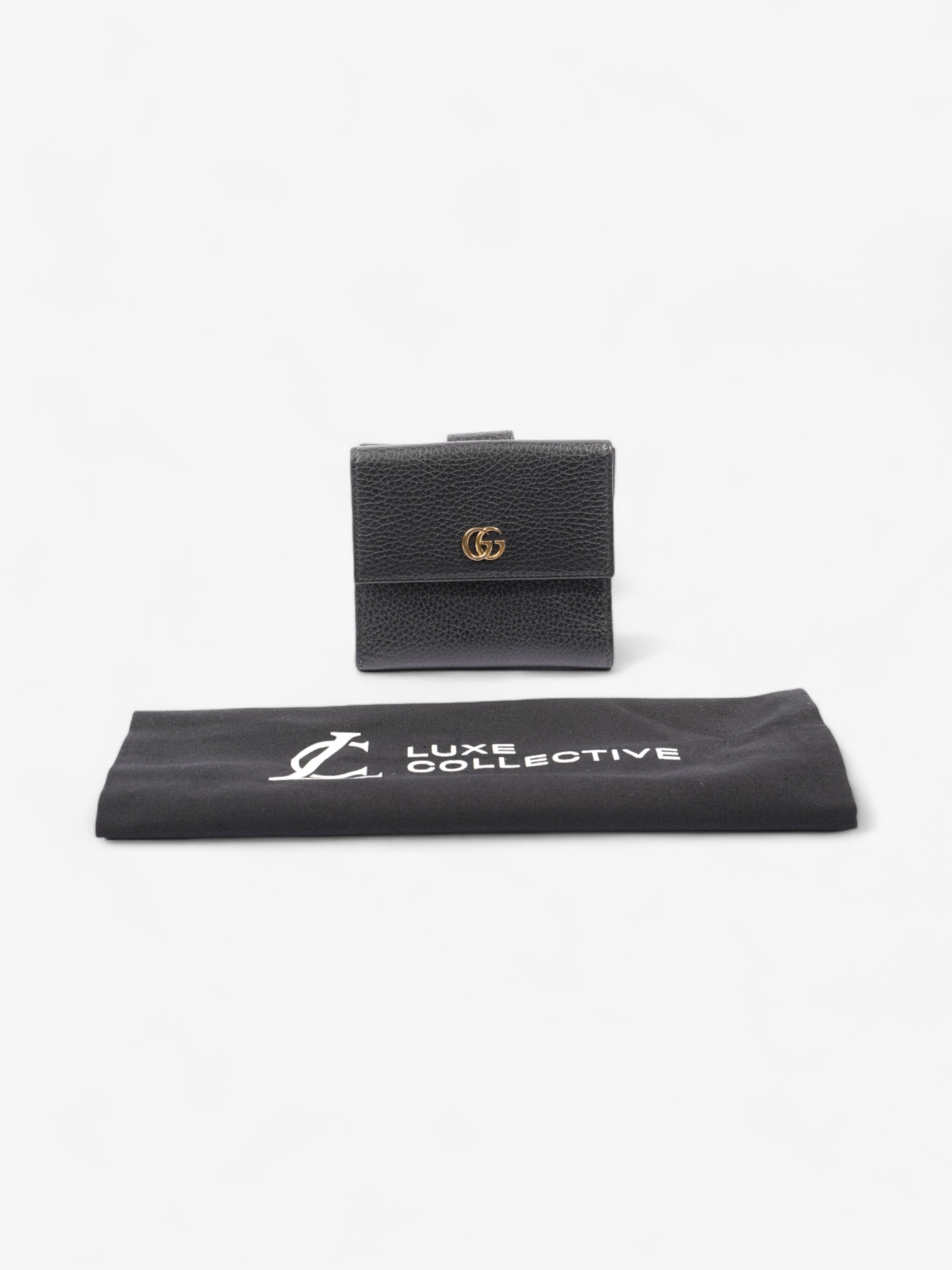 Gucci GG Marmont Compact Wallet Black Leather