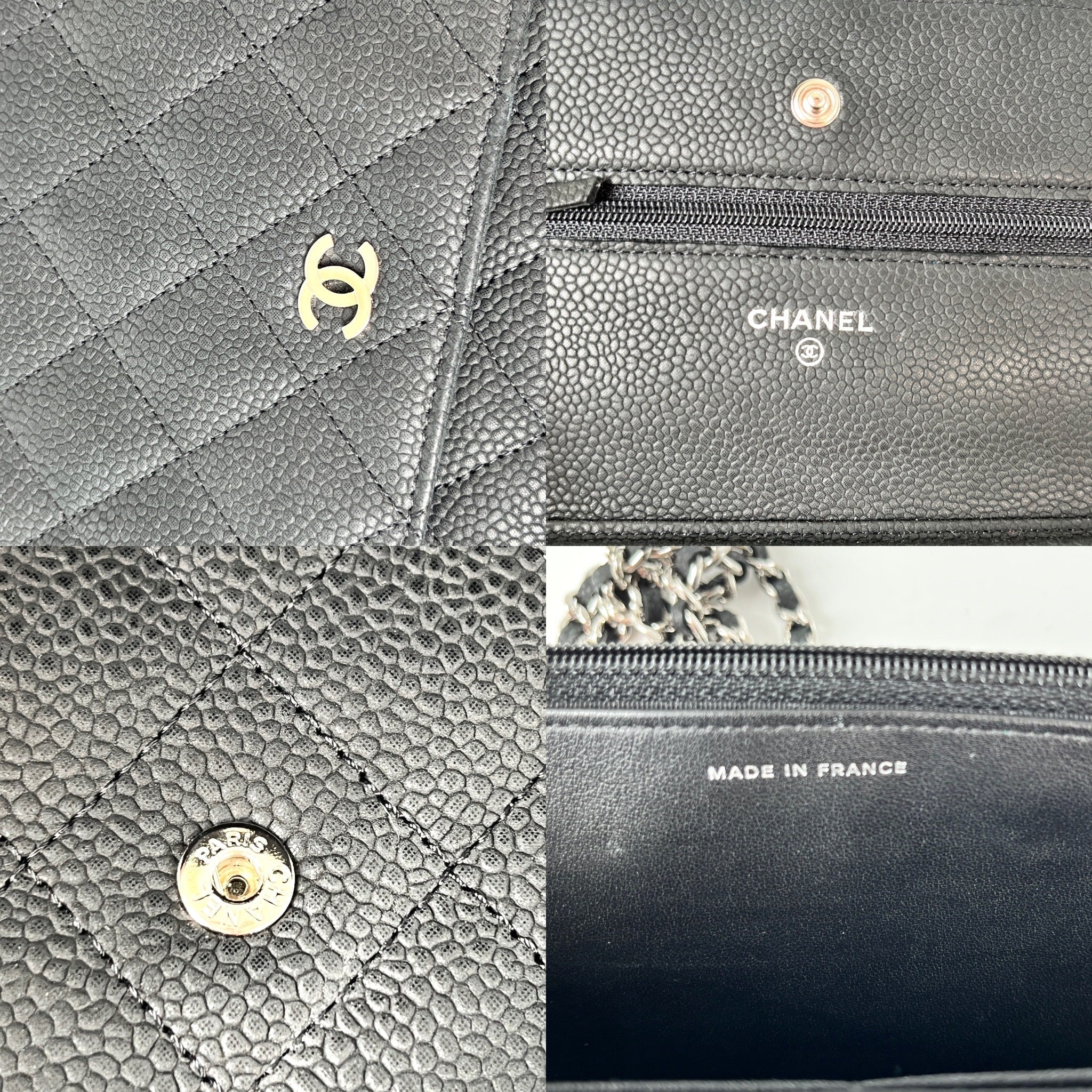 CHANEL 13S WOC Wallet on Chain Black Quilted Leather Crossbody Bag