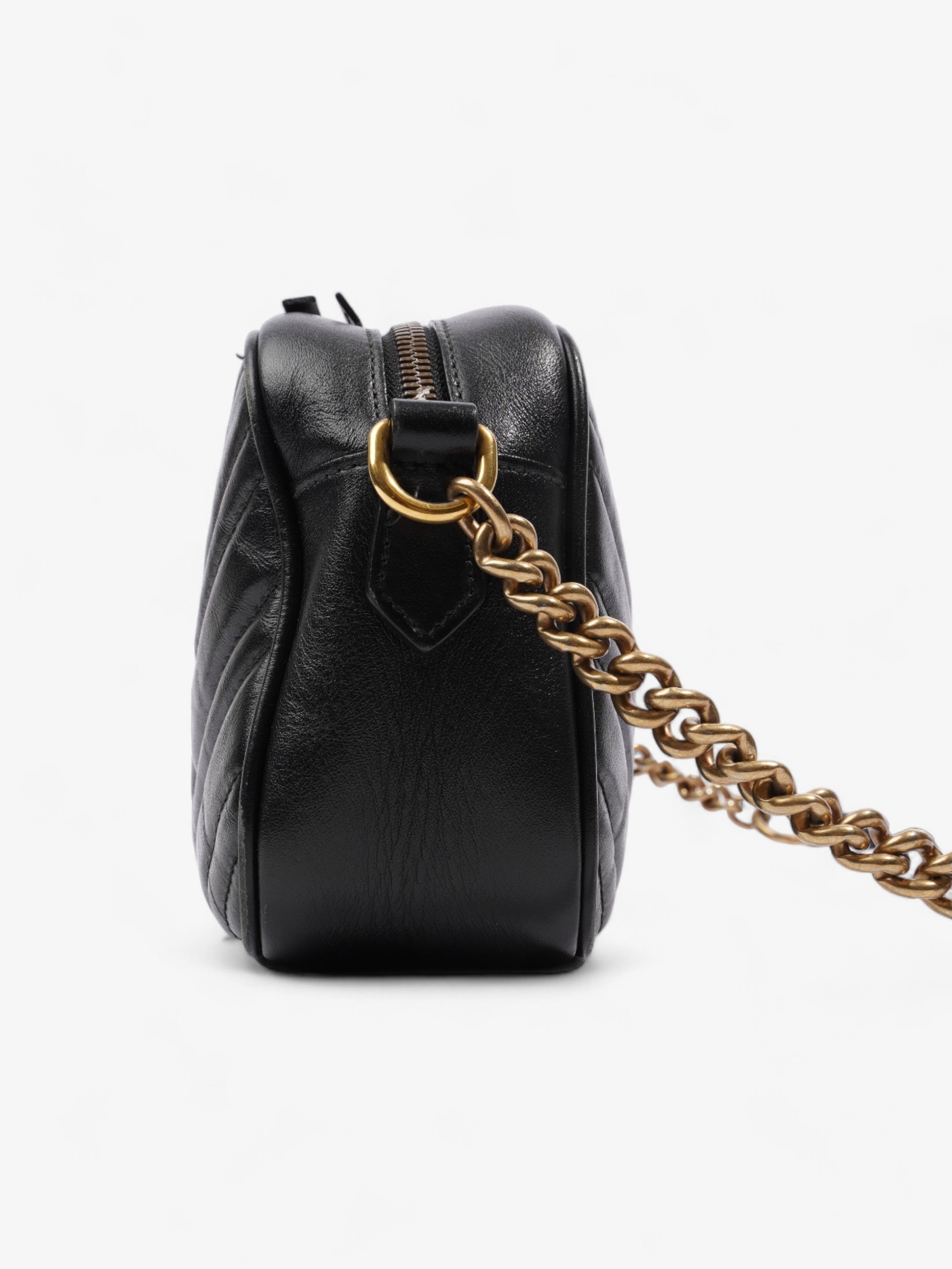 Gucci GG Marmont Black Matelasse Leather Small