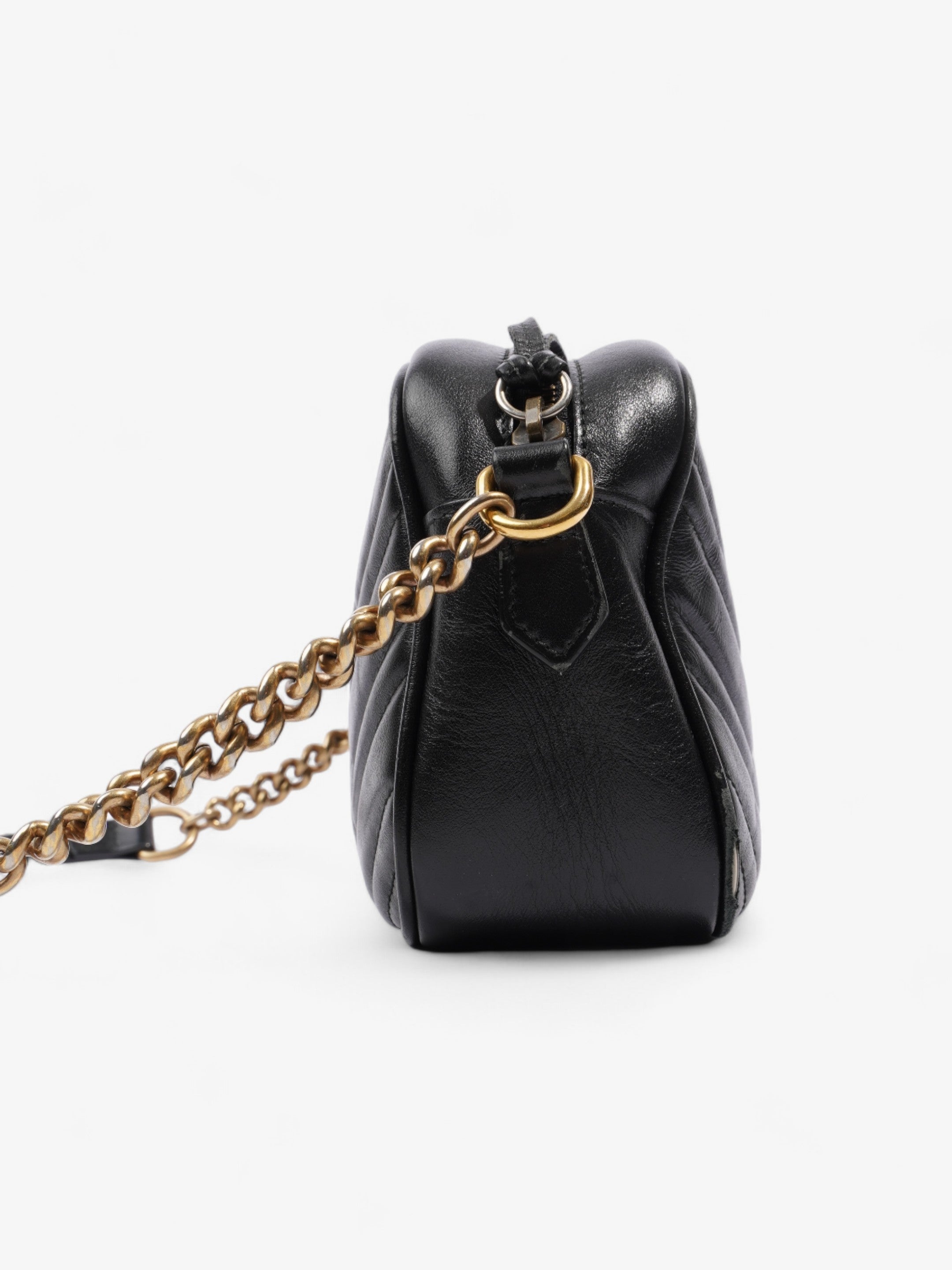 Gucci GG Marmont Black Matelasse Leather Small