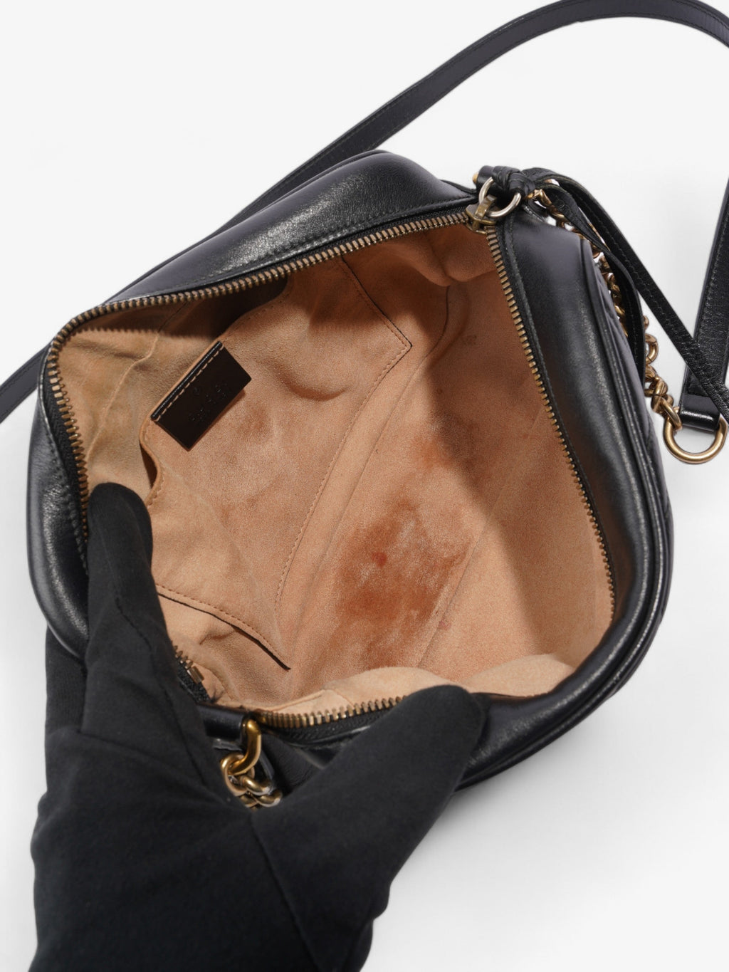 Gucci GG Marmont Black Matelasse Leather Small