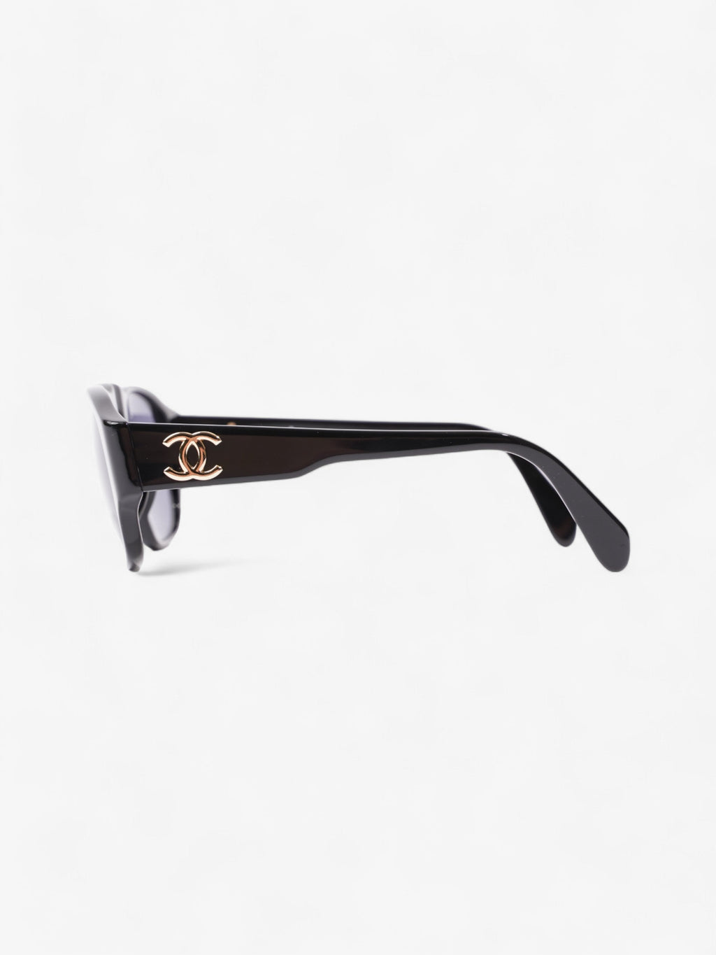 Chanel Coco Mark Sunglasses Black Acetate 130mm
