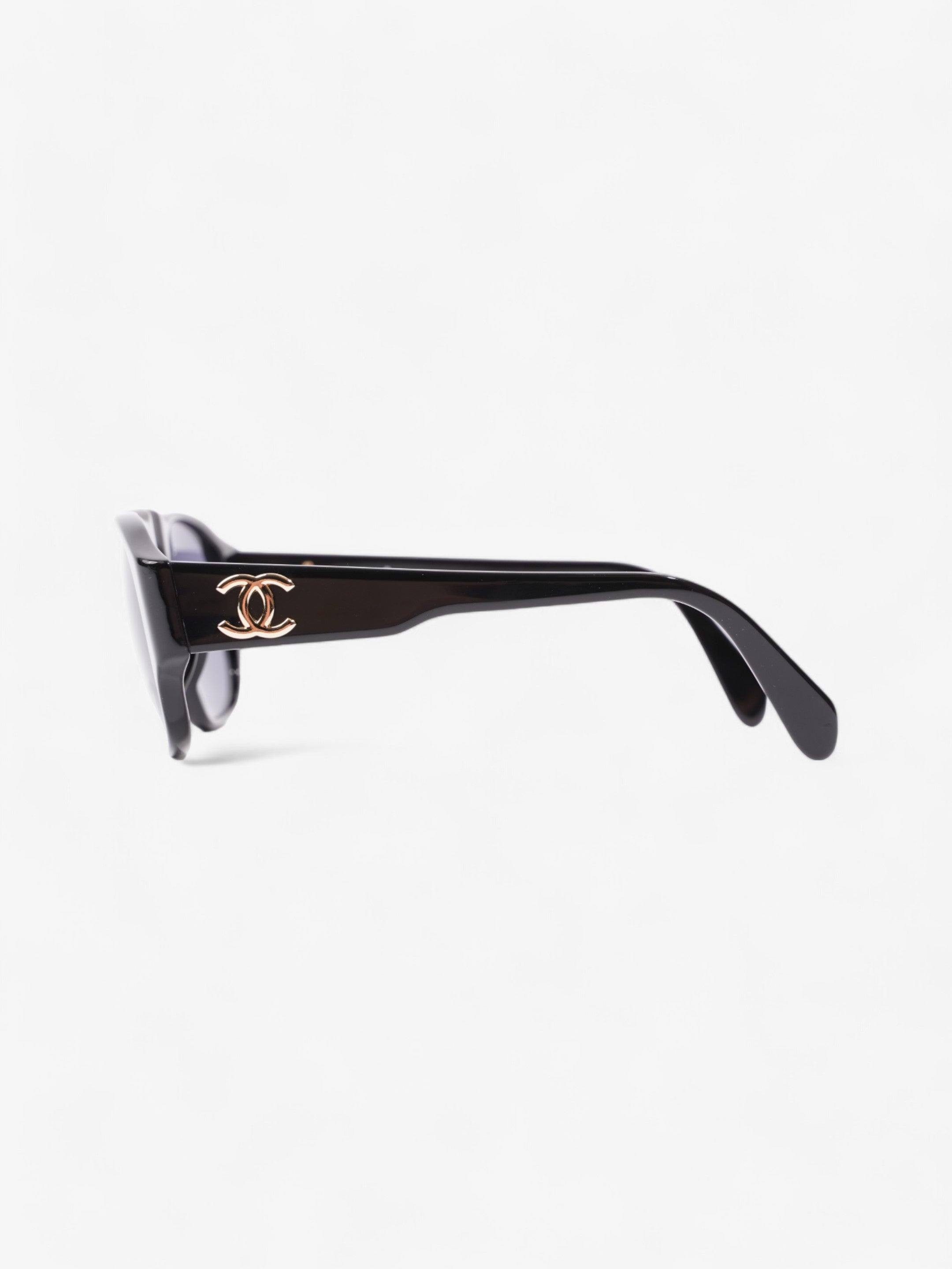 Chanel Coco Mark Sunglasses Black Acetate 130mm