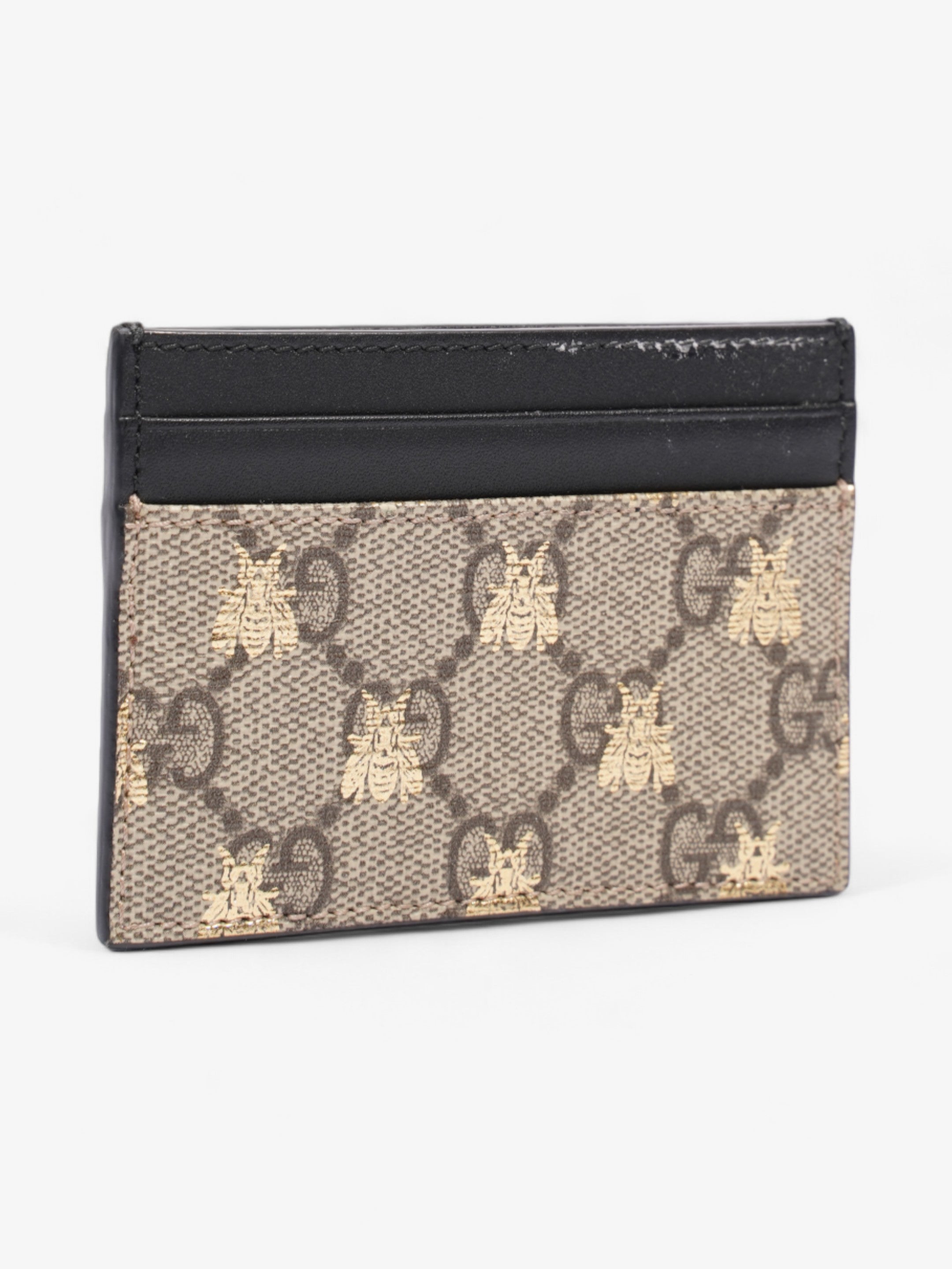 Gucci Bee  Holder GG Supreme / Black / Gold Coated Canvas