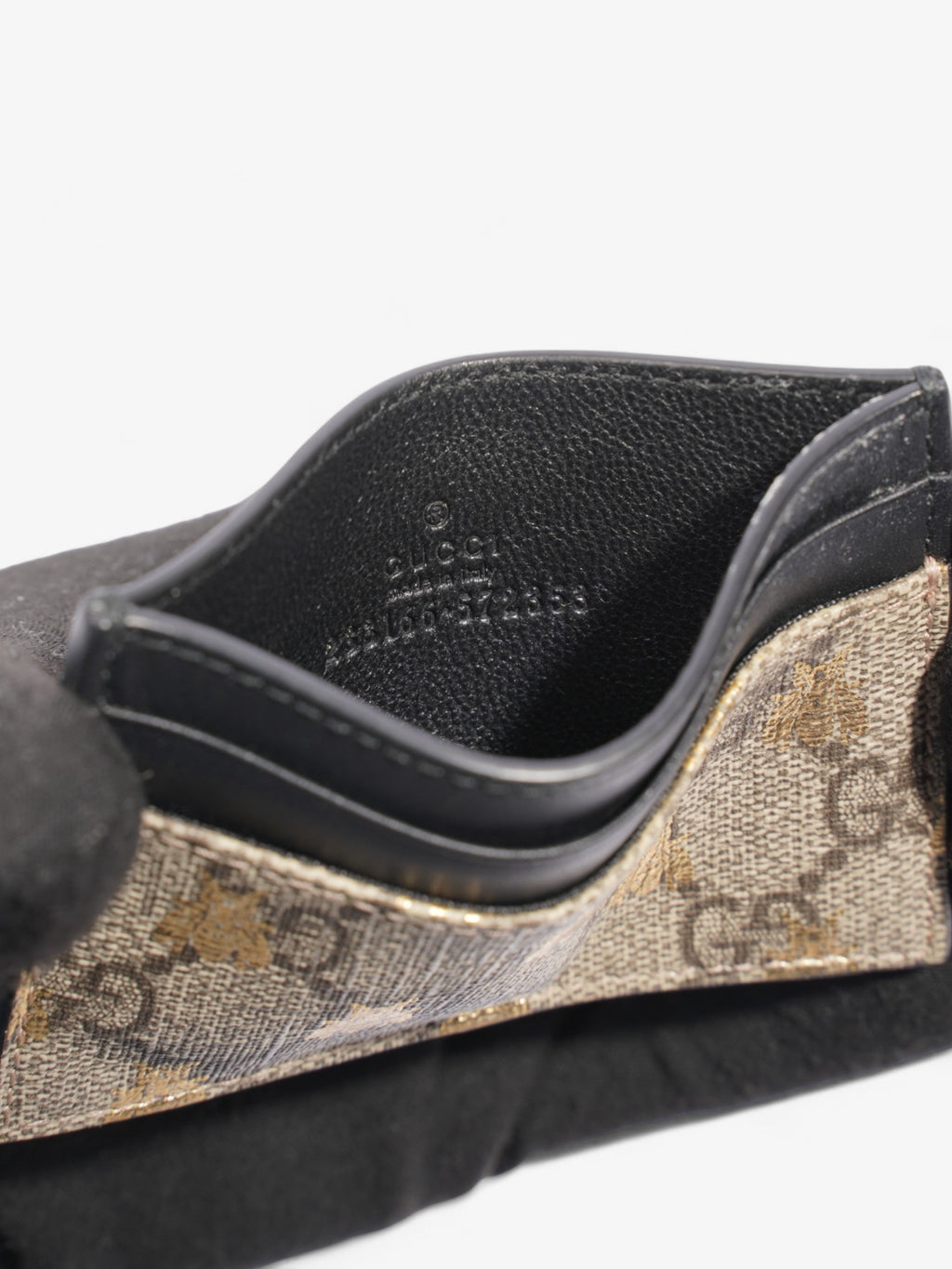 Gucci Bee  Holder GG Supreme / Black / Gold Coated Canvas