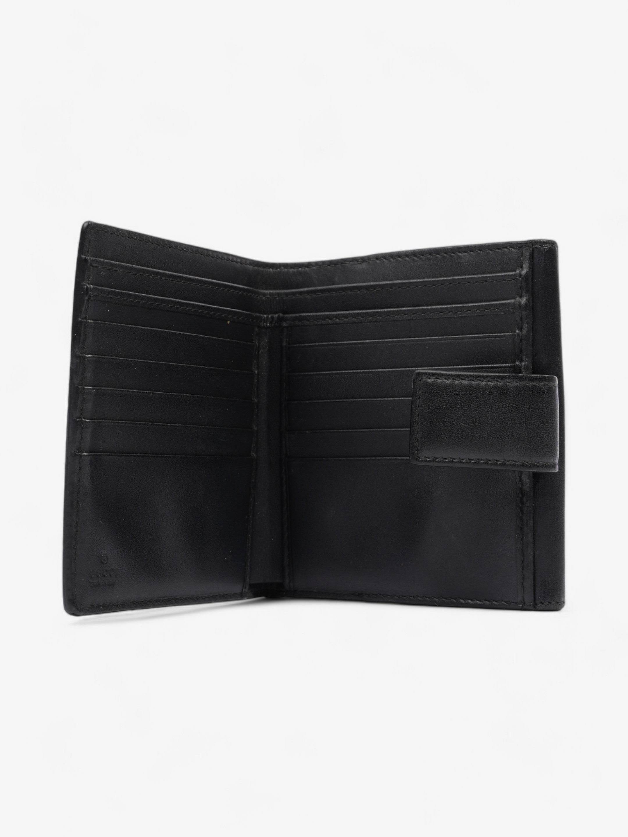 Gucci Padlock Wallet Beige And Ebony GG Supreme / Black Coated Canvas