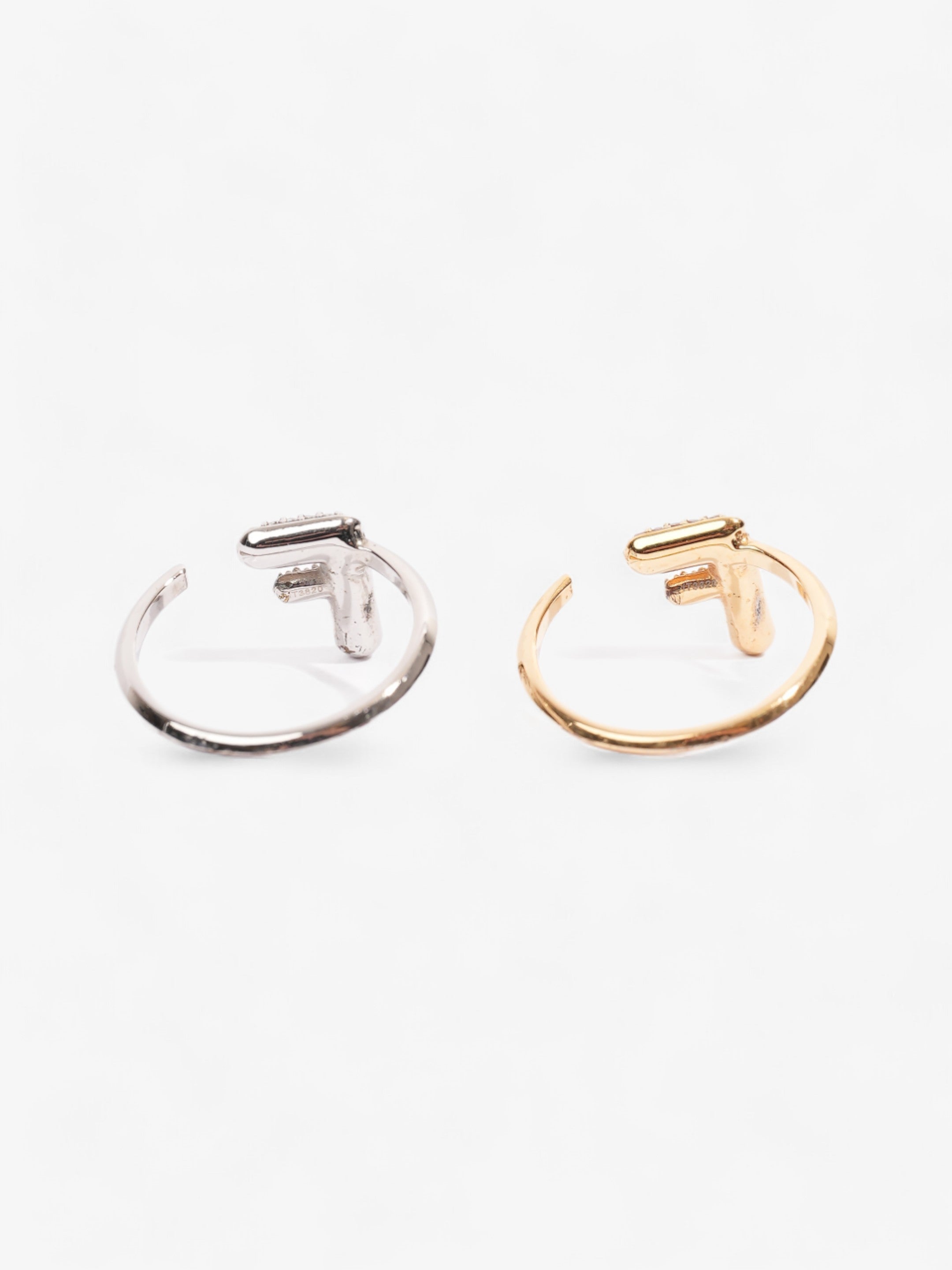 Fendi FF Rings Gold / Silver Base Metal Small