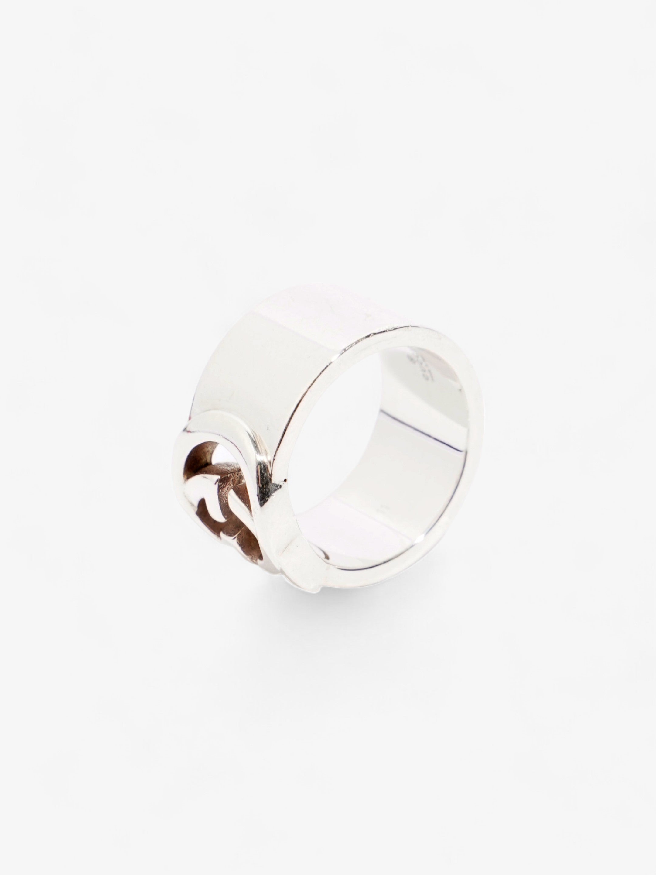 Gucci Interlocking G Ring Silver Silver Sterling 51mm