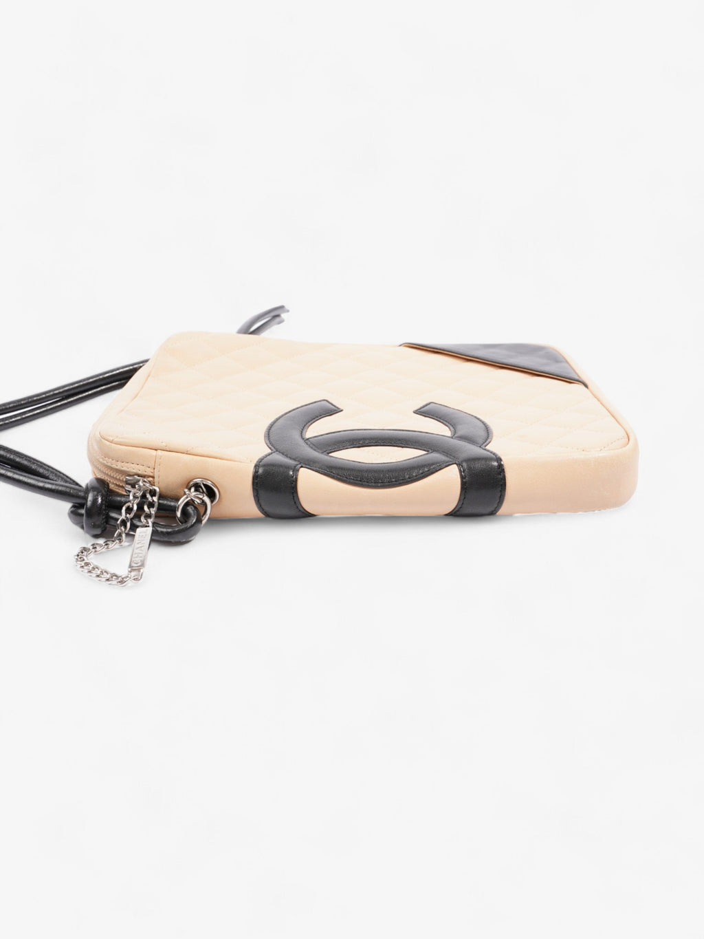 Chanel Cambon Beige / Black Lambskin Leather