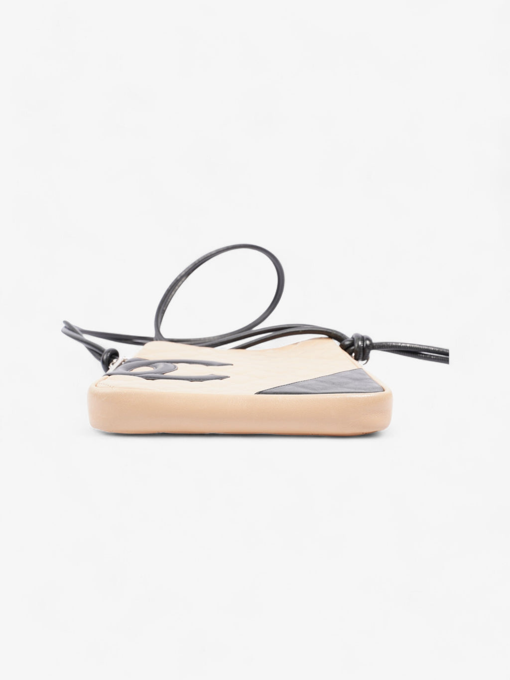 Chanel Cambon Beige / Black Lambskin Leather