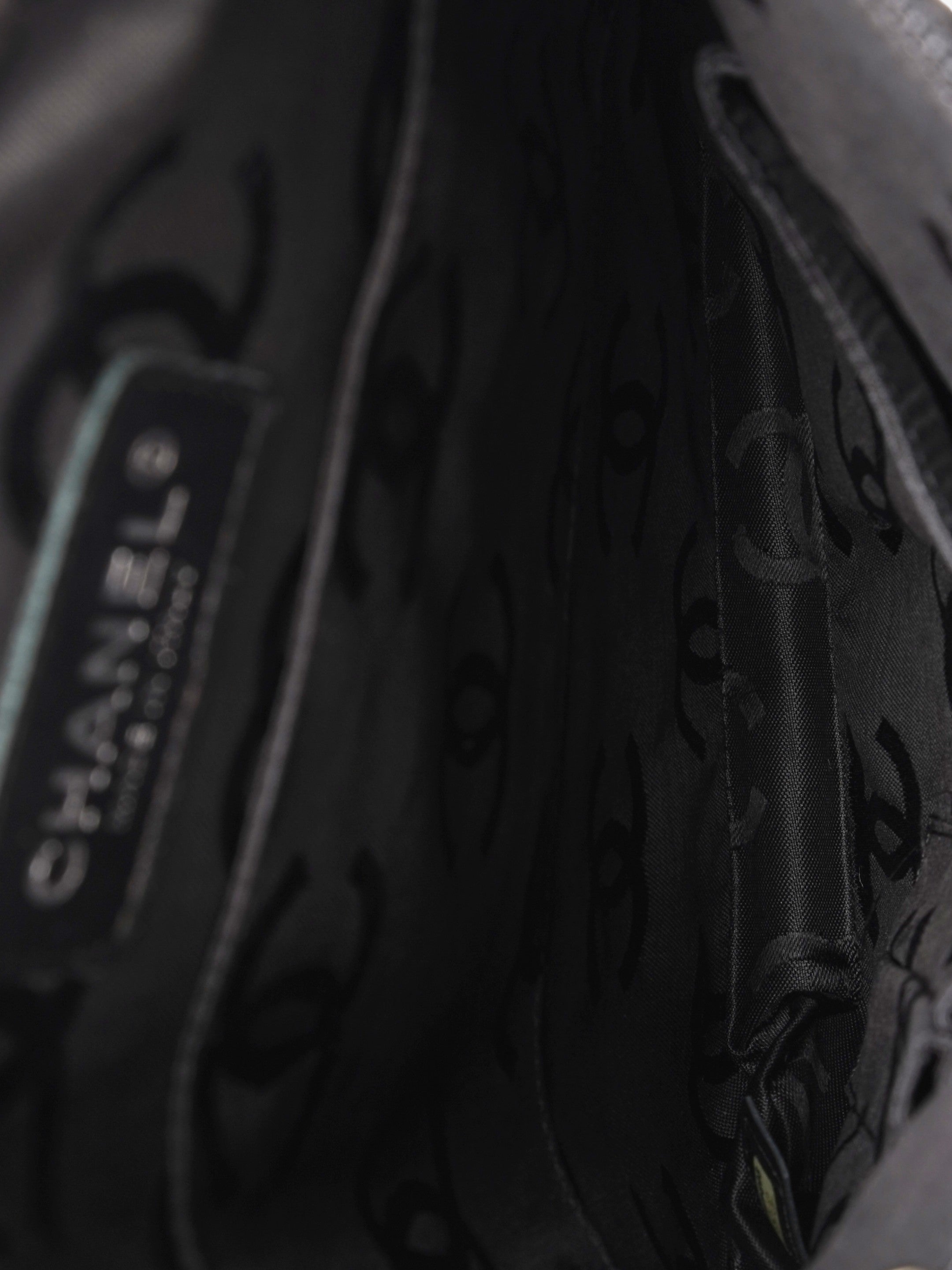 Chanel Cambon Beige / Black Lambskin Leather